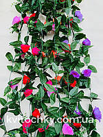 Штучна ліана з трояндами (червона) 2 метри, фото 5