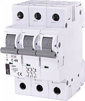 Автоматический выключатель ST-68 6 3p С 40А (4,5 kA) ETI, 2185320 ETIMAT модульный автомат двухполюсный