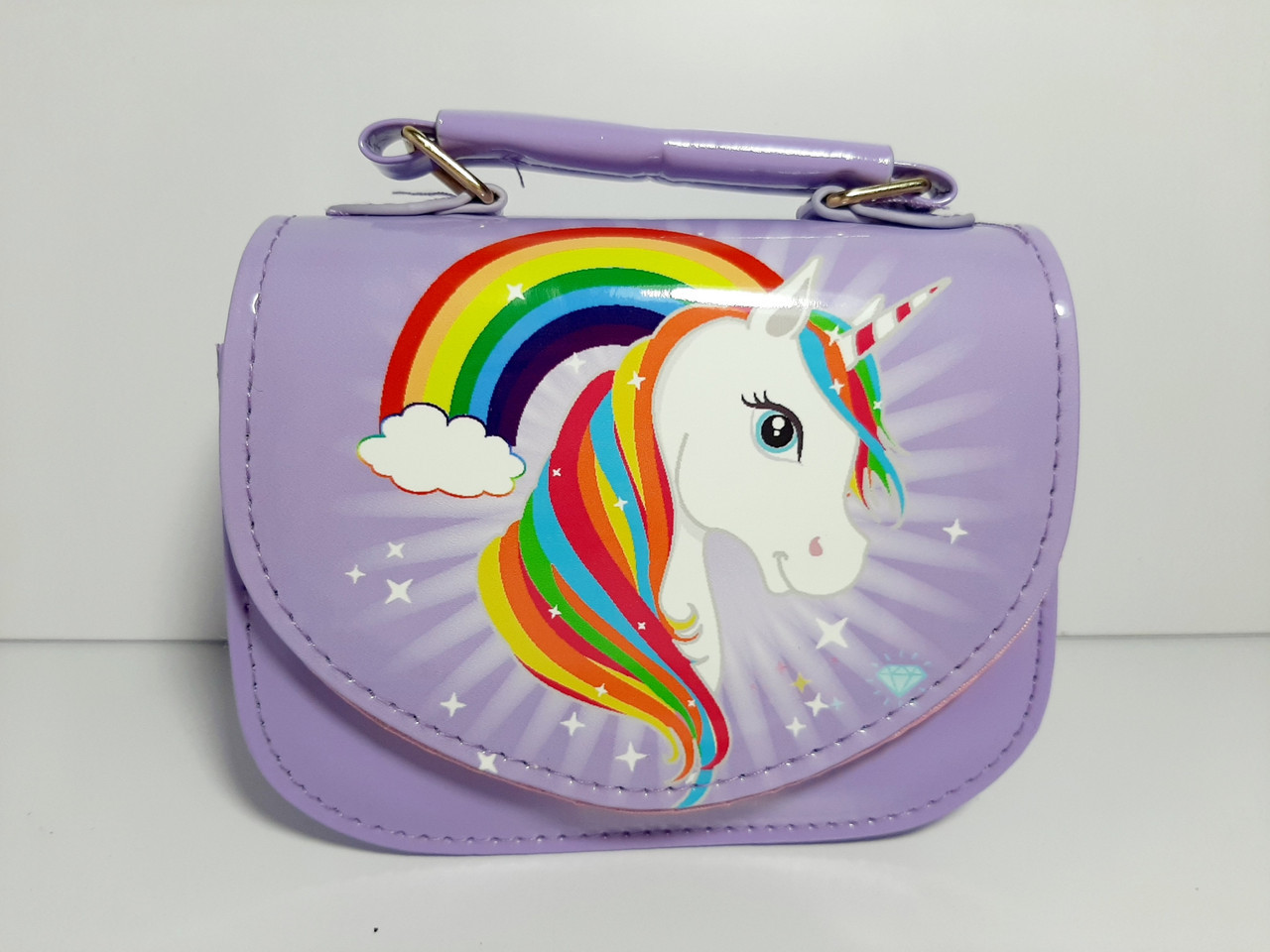 Сумка дитяча лакова Unicorn довга регульована ручка