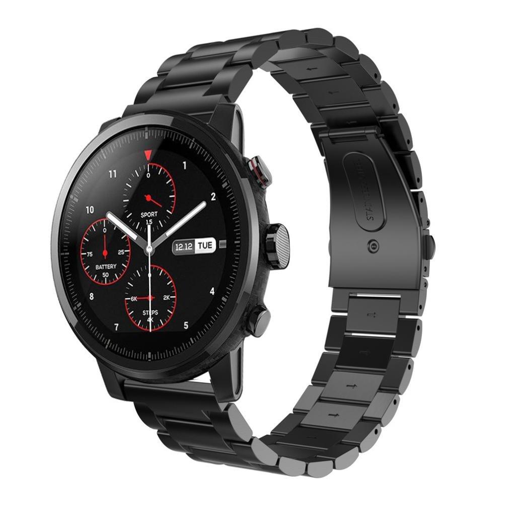 Ремінець BeWatch сталевий для Amazfit Stratos/Pace Чорний (1020401)