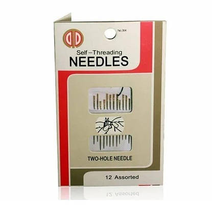 Голки для шиття #304 без вушка самозатяжні для людей зі слабким зором 12 шт. / уп., фото 1