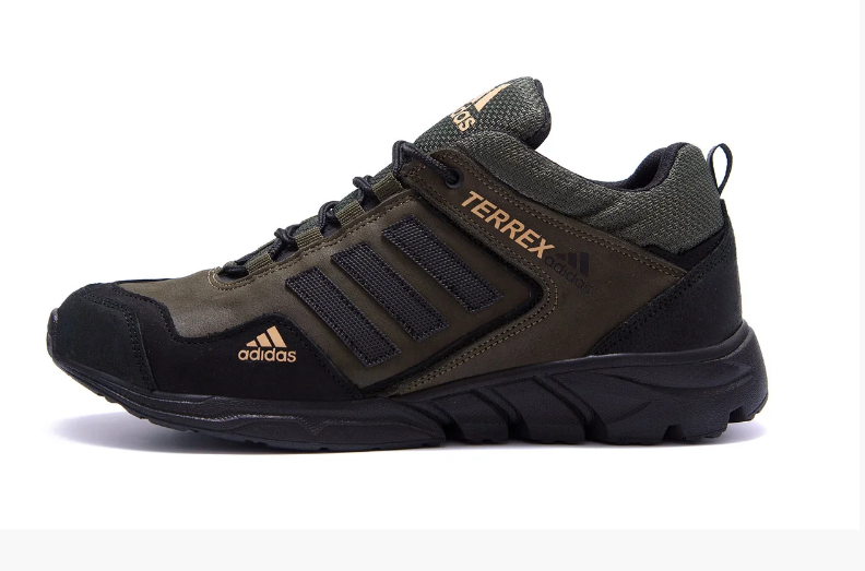 Чоловічі шкіряні кросівки Adidas Terrex green зелені, фото 1