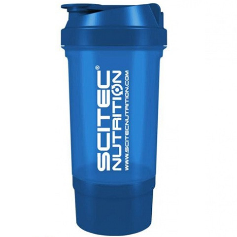 Шейкер Scitec Nutrition Traveller Blue 2 in 1 (СИНІЙ) (500мл. + контейнер)