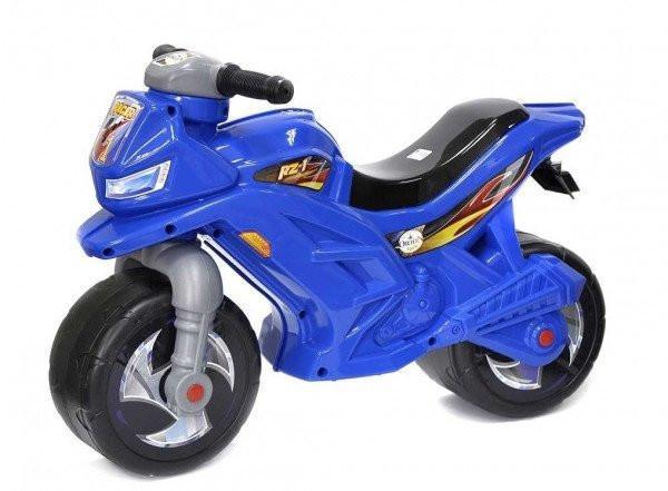 Мотоцикл-беговел 2-х колесный пластмассовый до 30 кг, синий (501-1B). Спортивные подарки для активных детей - фото 1 - id-p1128839712