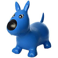 Детский игровой надувной прыгун собачка Метр+, синий
