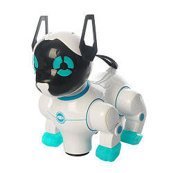 Інтерактивний дитячий іграшковий собака Defa Toys зі звуковими ефектами, на батарейках, 20 см, блакитний
