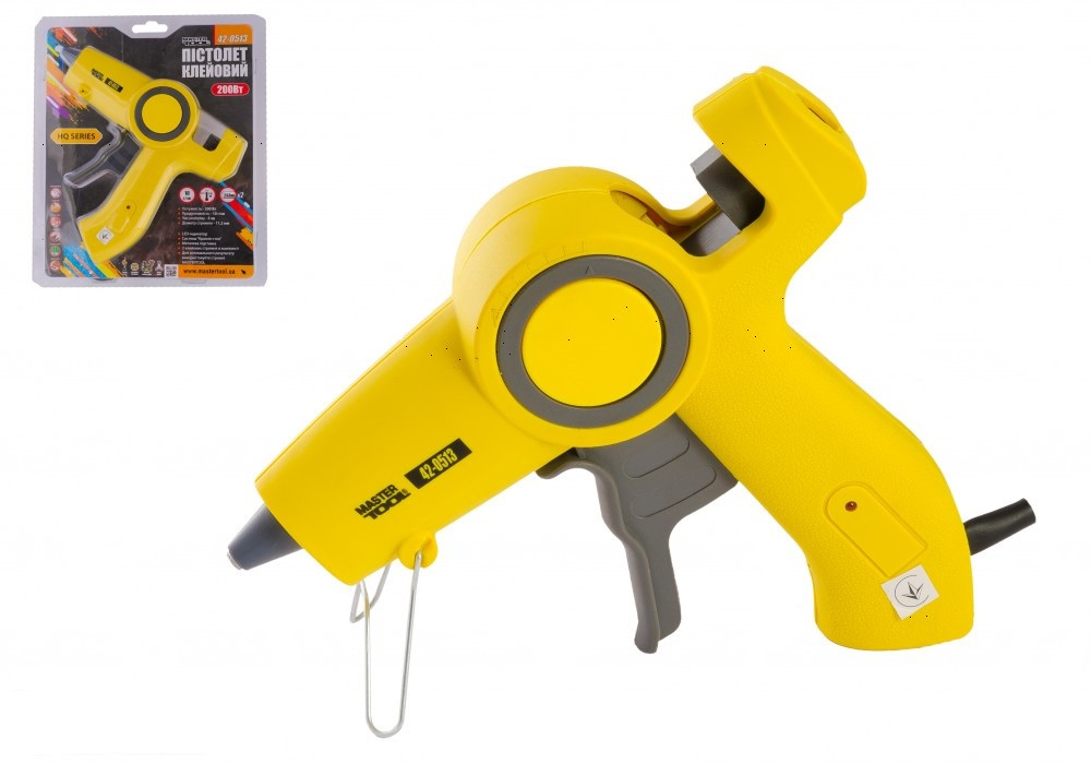 Пістолет клейовий 200Вт 11.2 мм з LED підсвічуванням Mastertool 42-0513