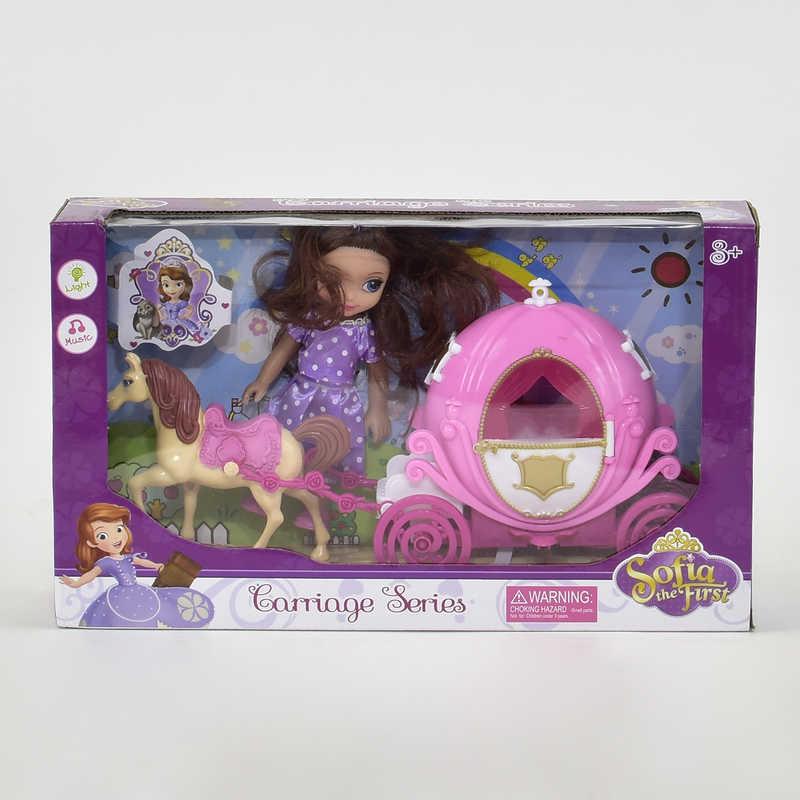 Игрушечная кукольная Карета DN 843 SF-1 (48/2) с куклой, свет, звук, в коробке - фото 1 - id-p1128859199