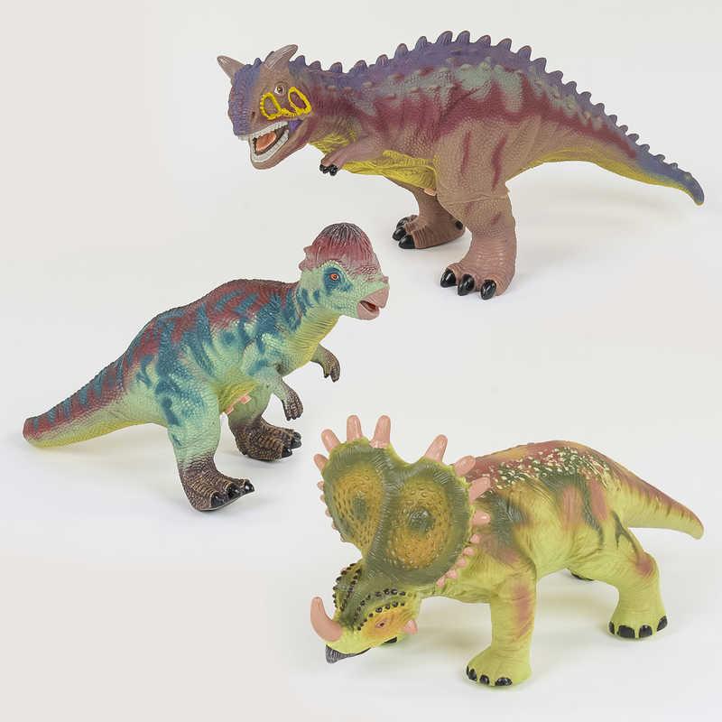 Дитяча іграшка Динозавр музичний Q 9899-509 А (36/2) 3 види, 32-34 см, м'який, гумовий, ЦІНА З