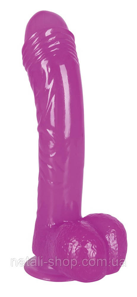 Фалоімітатор з мошонкою Ready Mate Softdildo Lila, фото 1