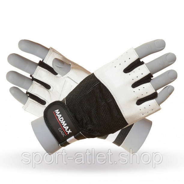 Рукавички для фітнесу MAD MAX Classic MFG 248, White M