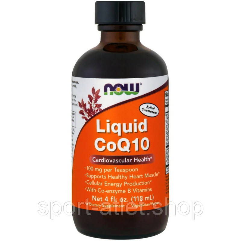 Натуральна добавка NOW CoQ-10 Liquid, 118 мл