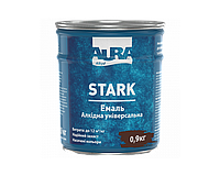 Эмаль алкидная AURA STARK универсальная темно-коричневая 0,9кг