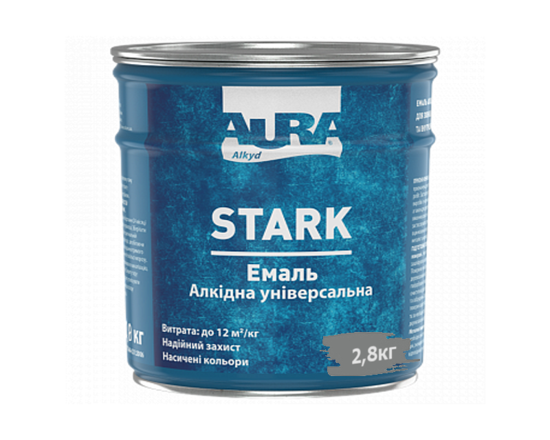 Эмаль алкидная AURA STARK универсальная темно-серая 2,8кг - фото 1 - id-p1129045779