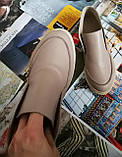 Loro Piana! Жіночі лофери туфлі підлоги черевики натуральна бежева шкіра Лора Піана, фото 7