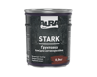 Ґрунт алкідний AURA STARK антикорозійний червоно-коричневий 0,9 кг