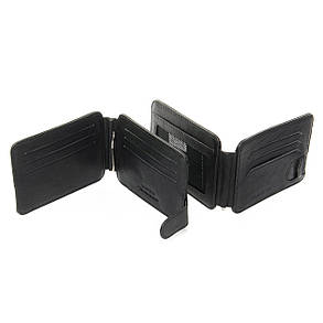 Мужской кожаный зажим для банкнот DR. BOND (12,5*9*2см) MZS-4 black, фото 2