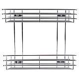 Карго 300 мм, з бічним кріпленням, 2 полиці, хром (без напрямних), фото 2