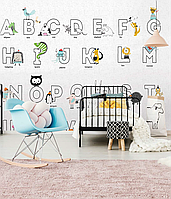 Фотообои детские Учим алфавит с животными Animal ABC 250 см х 155 см