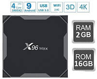 Смарт ТВ Приставка X96 MAX 2гб 16Гб Amlogic S905X2 Смарт Бокс 2-16 tv box x96 Макс Smart box Android 8