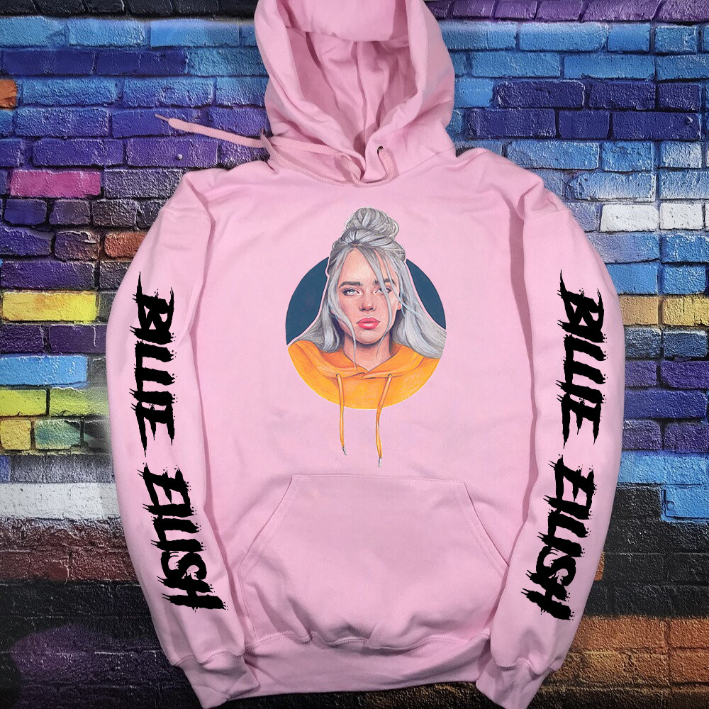 Худі рожевий Billie Eilish • толстовка Били Айлиш XS