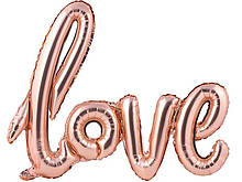 Фольгований напис Love рожеве золото 67*101,5см Китай