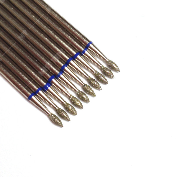 Фреза алмазна "Лепесток" (нирка) 1,6 мм (синій), фото 1