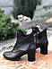 Шкіряні ботильйони жіночі натуральні черевики на каблуці осінь весна стильні модні красиві нарядні зручні 36 розмір Mkrafvt 6005, фото 4