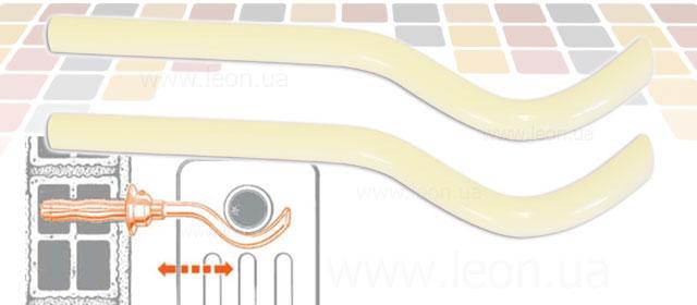 Кронштейн білий 207мм (2шт) для 3-колонного радіатора, фото 1