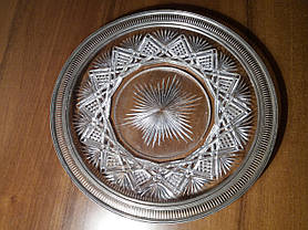 Блюдо срібло, кришталь , Англія, Поч ХХ ст., sterling, фото 4