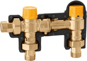 Комплект підключення/регулювання ємності 3/4" із тепловою інтеграцією Caleffi SOLARINCAL-T (art.262350)