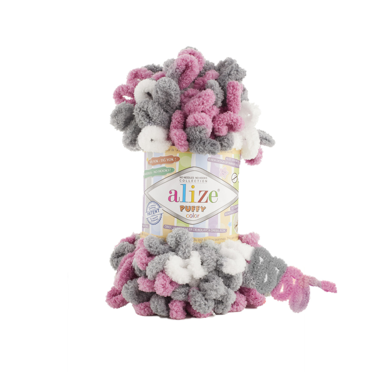 Alize PUFFY COLOR (Пуффи Колор) № 6070 (Пряжа, Нитки для Вязания Руками ...