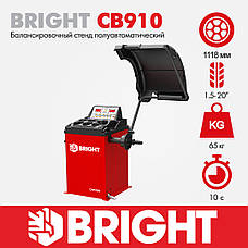Балансувальний верстат для легкових авто CB910GBS (вага колеса 65кг) BRIGHT, фото 3