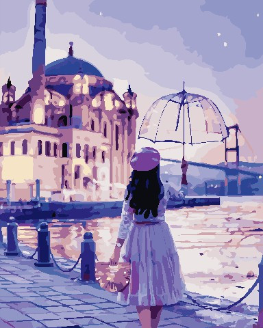 Малювання за номерами Романтична дівчина ArtStory AS0755 40 х 50 см