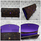 Жіночий шкіряний гаманець Louis Vuitton Луї Віттон різні кнопки, фото 5