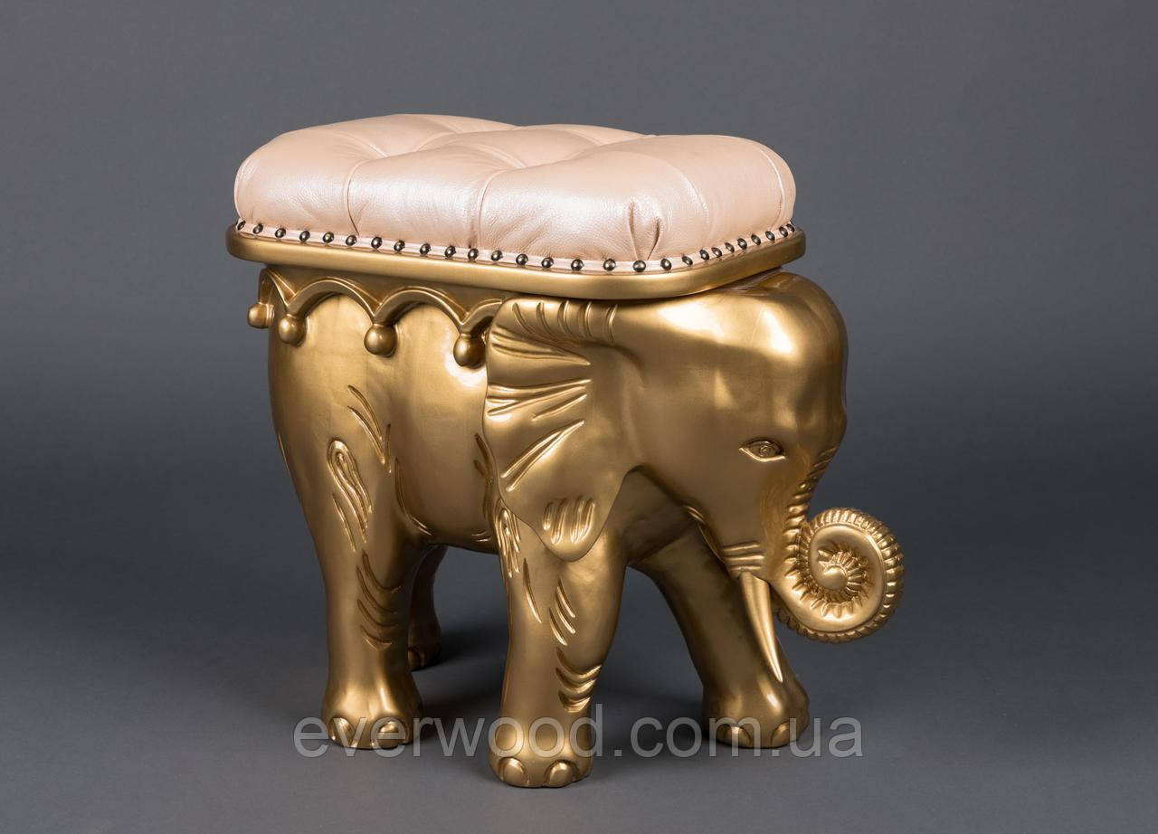 Елітний пуф у вигляді тварини "Слон" з натурального дерева, меблі Феншуй в наявності від виробника
