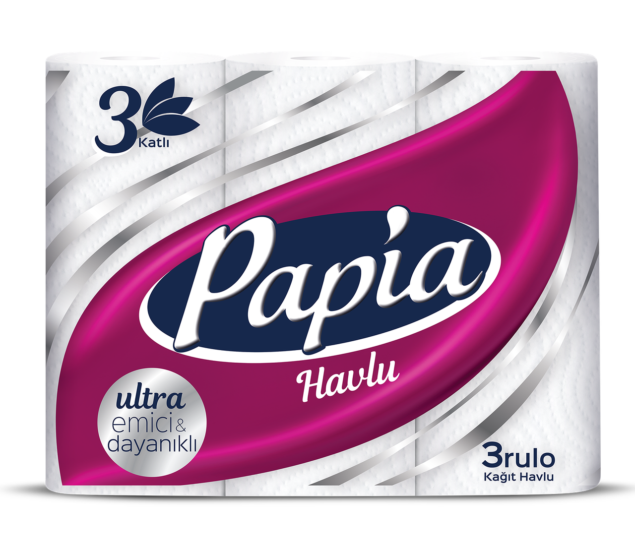 Паперові рушники Papia 3 шари 3 рулони