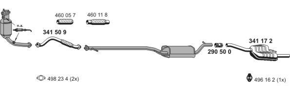 Гальмівний трос AUDI 100 all drum brake LH-RH 92-