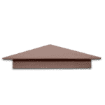 Кришка на колону паркана з фарбованого металу розміром 250 х 390, покриття глянець 0,4, форма медузи, фото 3