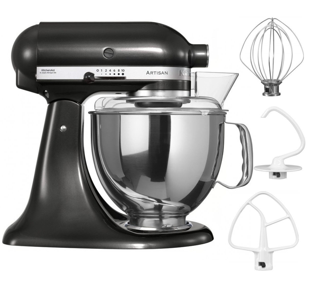 Міксер планетарний настільний KitchenAid Artisan з чашею 4.8 л 5KSM150PSEBZ Чорний Трюфель