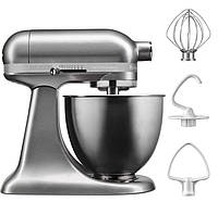 Миксер планетарный KitchenAid Mini 5KSM3311XECU мини с чашей 3,3л Серебристый металлик (произв-во США)