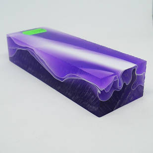 Брусок акриловий. Акрил для рукояті ножа Пурпрурно Былий 120х40х23мм