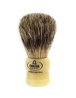 Помазок для гоління Omega 11047 Badger / Bristle Shaving Brush мікс Борсук кабан