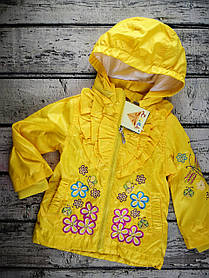 Вітровка жовта для дівчаток Поліестер V99-15 Baby Line розмір 92 (2 роки)