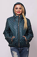 Жіноча демісезонна куртка зі стьобаної плащівки в 9 кольорах великих розмірів з 46 до 68 розміру