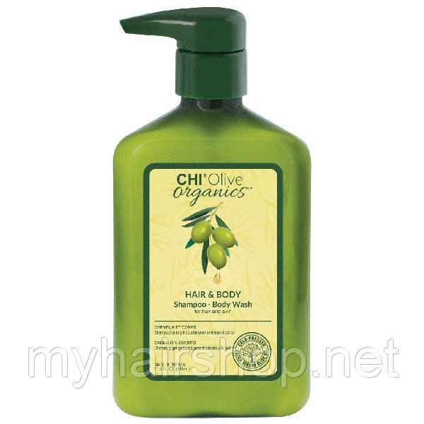 Шампунь для волосся і тіла з оливою CHI Olive Organics Hair and Body Shampoo 340 мл