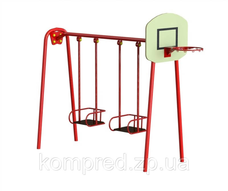 Гойдалки великі з баскетбольним кільцем, фото 1