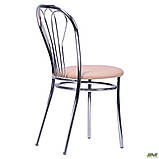 Кухонний стілець Велес хром м'яке сидіння бежеве, фото 4