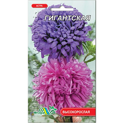 Насіння Айстра Гігантська півонієподібна суміш різні кольори 0.3 г