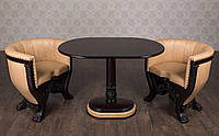 Элитная мягкая мебель в коже, комплект стол и два кресла "Тет-А-Тет" в наличии, от производителя